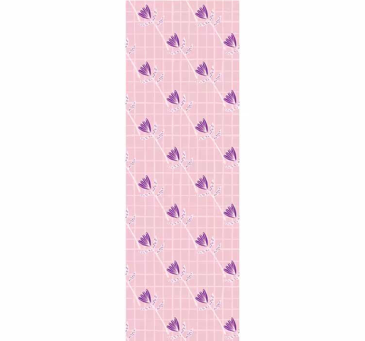 Geometric Floral Pattern geometric wallpaper - TenStickers