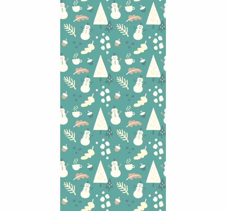 Nordic Winter Pattern scandinavian wallpaper - TenStickers