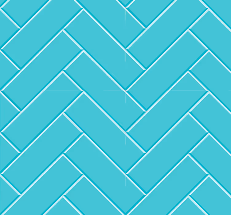 Teal diagonal Tile Wallpaper - TenStickers
