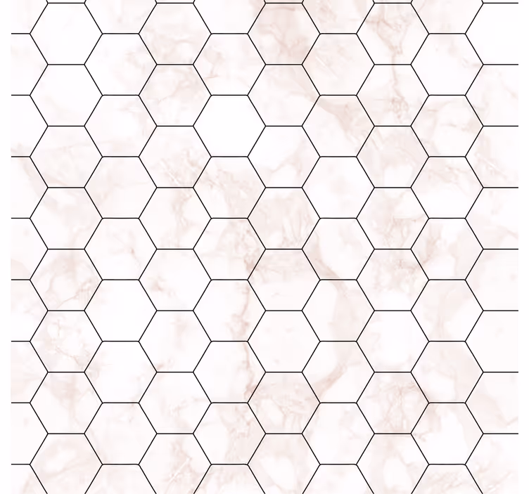 Marble hexagon tiles tile wallpaper - TenStickers