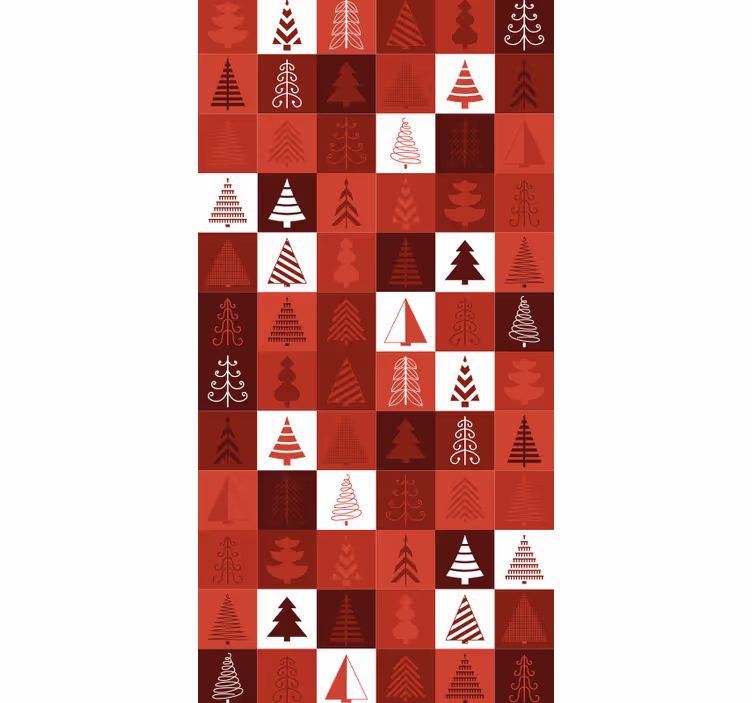 Christmas patchwork Christmas wallpaper - TenStickers