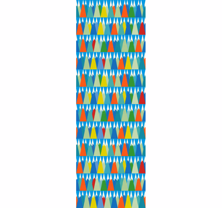 Geometric Mountainscape geometric wallpaper - TenStickers