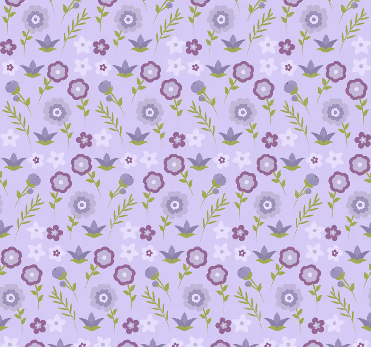 Floral Motif Pattern flower wallpaper - TenStickers