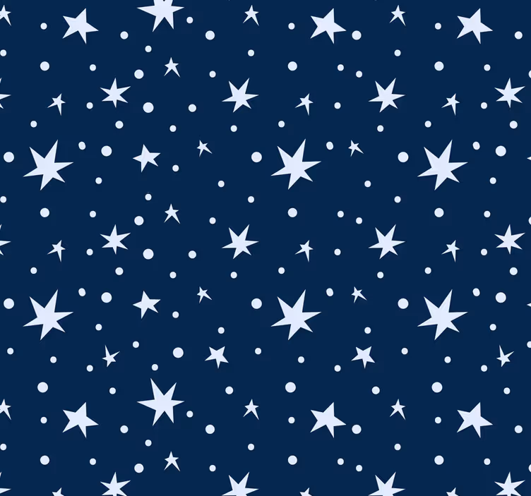Stars on navy blue Wallpaper - TenStickers