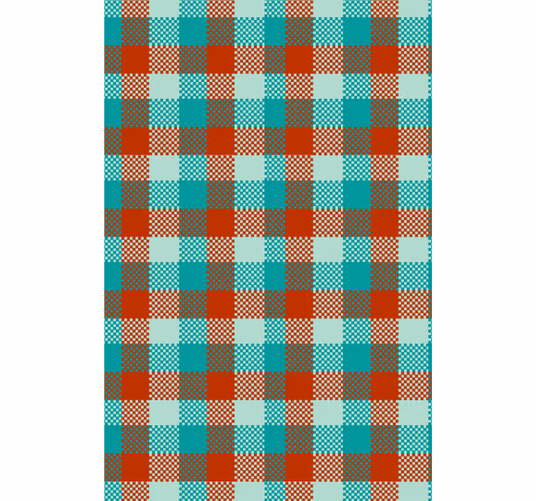 Gingham Pattern geometric wallpaper - TenStickers