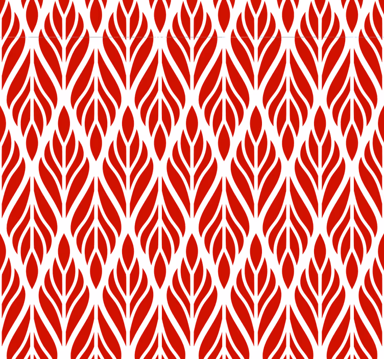 Leaflike Patterns red wallpaper - TenStickers