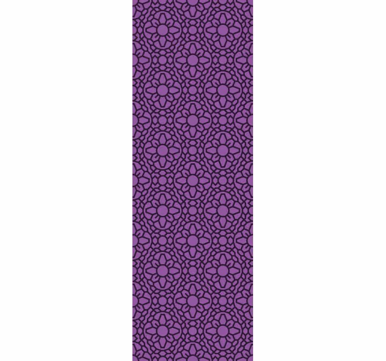 Floral Geometric Pattern floral ornament wallpaper - TenStickers