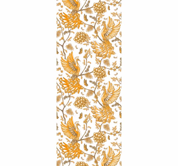 Floral Botanical Motif floral ornament wallpaper - TenStickers