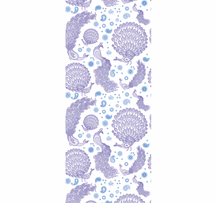 Teenager wallpaper peacock feather design - TenStickers