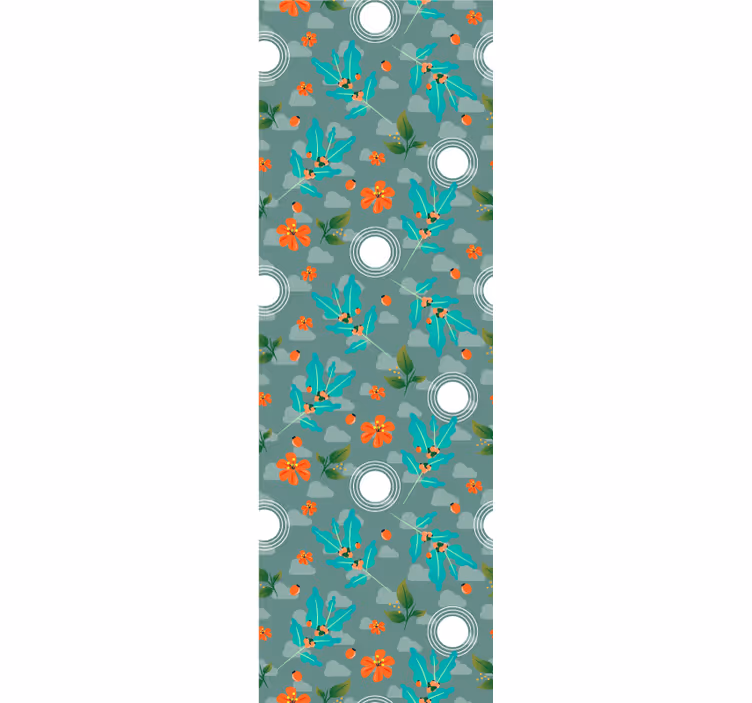Floral Geometric dining room wallpaper - TenStickers