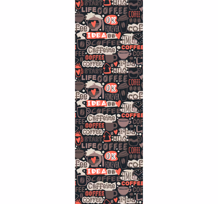 Caffeine Motif letter wallpaper - TenStickers