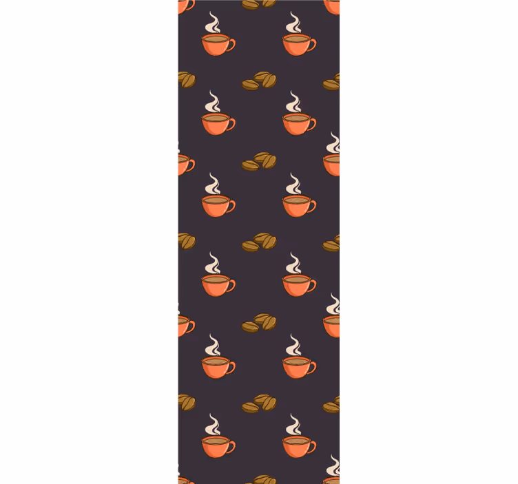 Coffeetime Pattern customised wallpaper - TenStickers