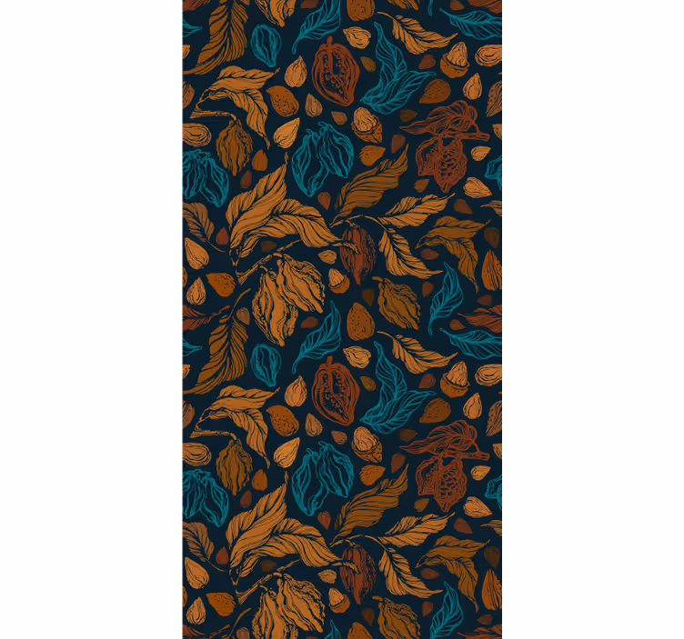Cacao pattern kitchen wallpaper - TenStickers