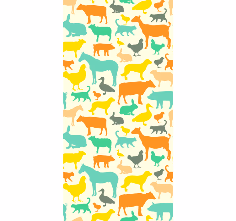 Animal Silhouettes animal wallpaper - TenStickers