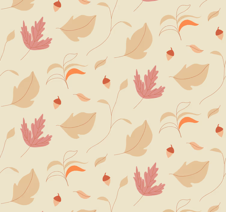 Autumn multicolor leaves wallpaper - TenStickers