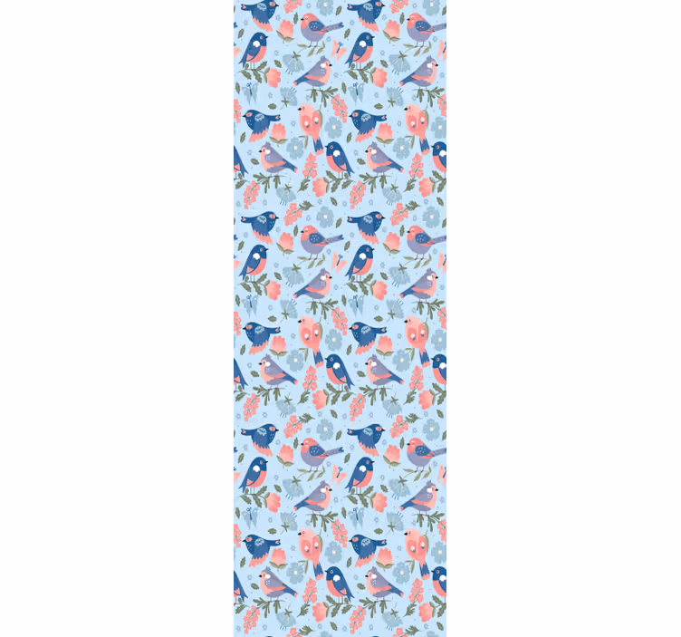 Birds Floral Pattern birds wallpaper - TenStickers