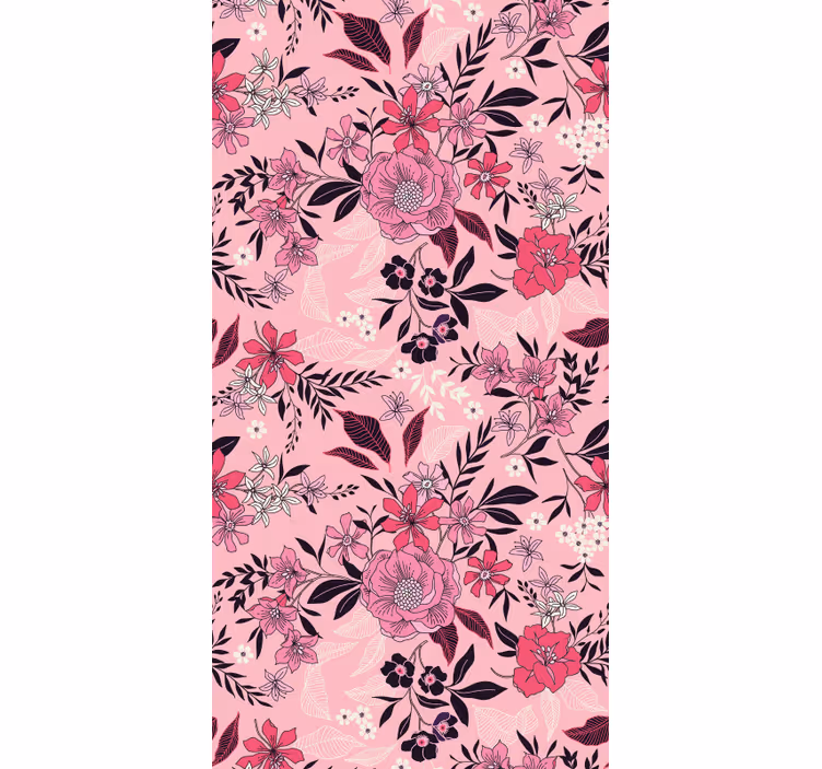 Floral Blossom Motif flower wallpaper - TenStickers
