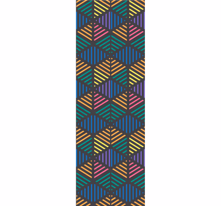 Geometric Striped Pattern geometric wallpaper - TenStickers
