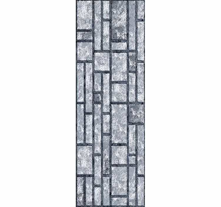 Gray concrete blocks home office wallpaper - TenStickers