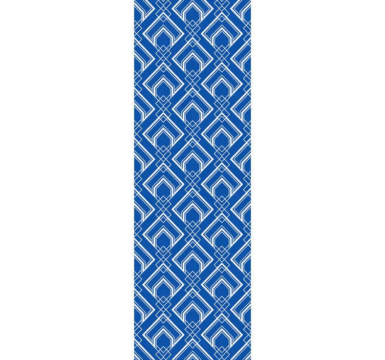 Geometric Blue Pattern geometric wallpaper - TenStickers