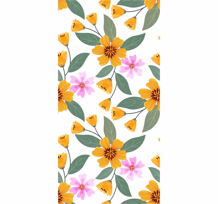 Floral Abundance flower wallpaper - TenStickers