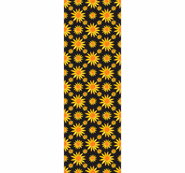 Sunflower Pattern flower wallpaper - TenStickers