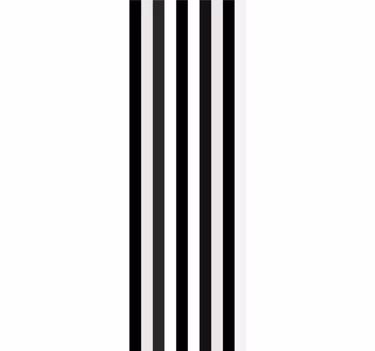 Striped Monochrome horizontal striped wallpaper - TenStickers