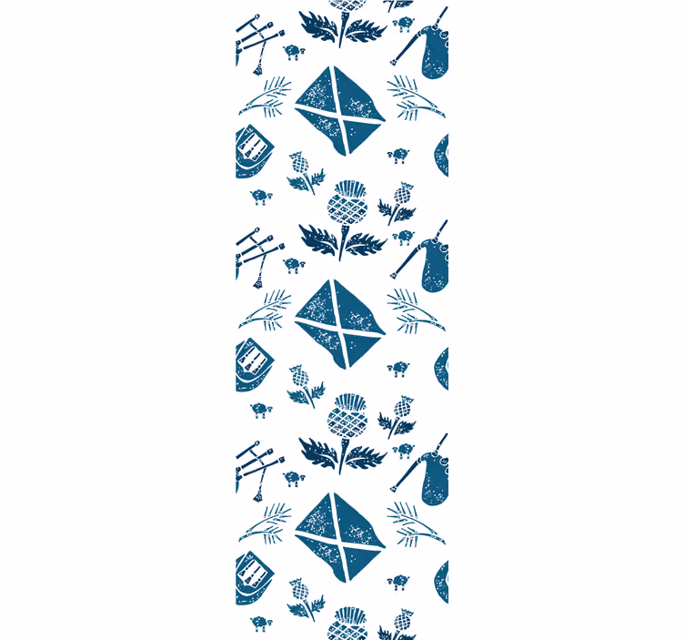 Blue Scottish thistle flower wallpaper - TenStickers