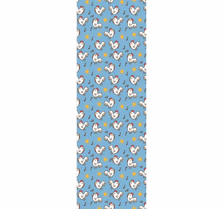 Cartoon chicken seamless pattern wallpaper - TenStickers