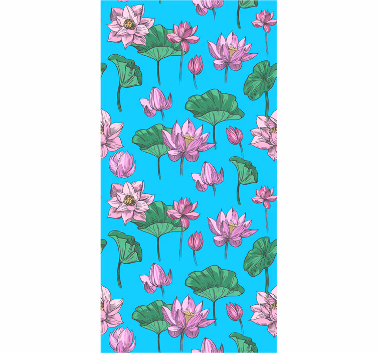 Lotus Blossom Display flower wallpaper - TenStickers