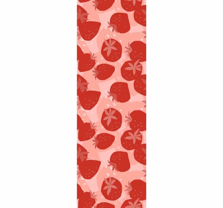 Strawberry Motif flower wallpaper - TenStickers