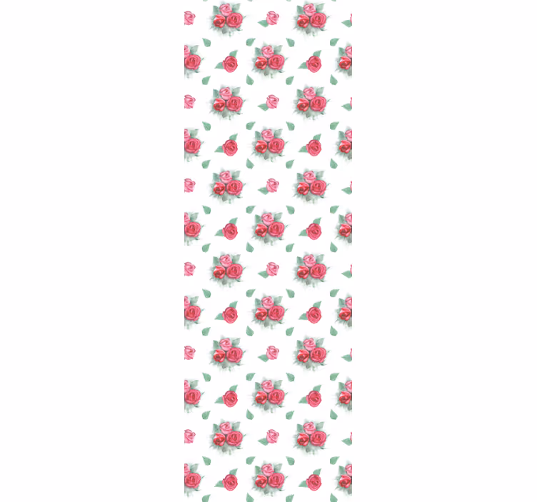Rose Bouquet Pattern flower wallpaper - TenStickers