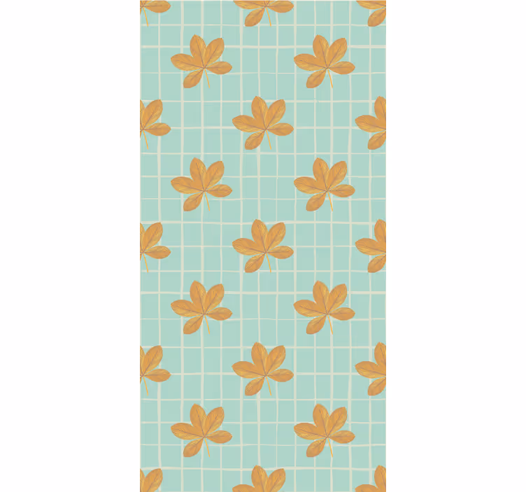 Floral Grid Pattern flower wallpaper - TenStickers