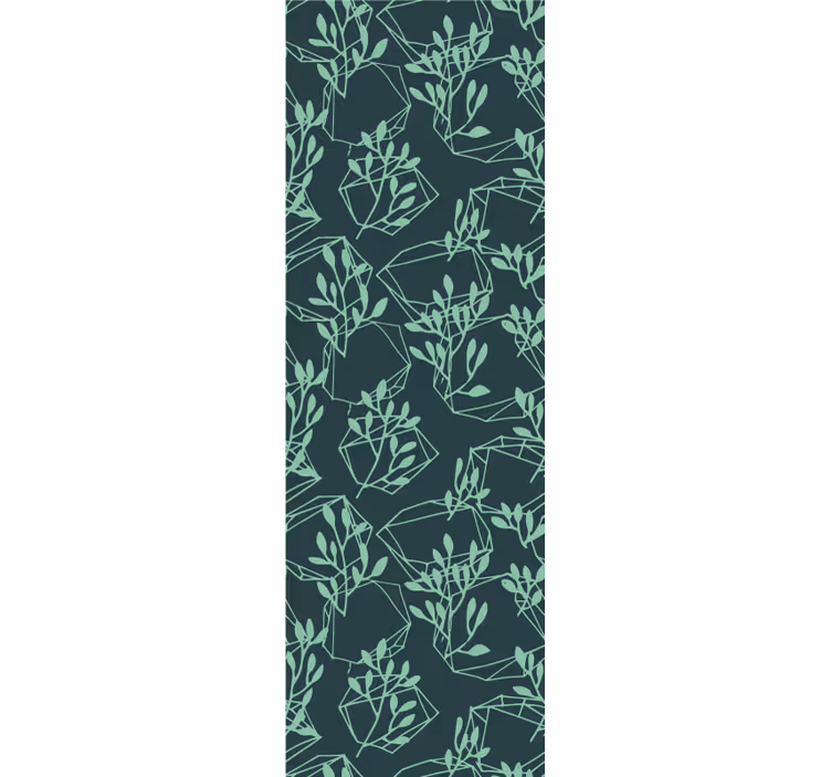 Geometric Foliage Pattern geometric wallpaper - TenStickers