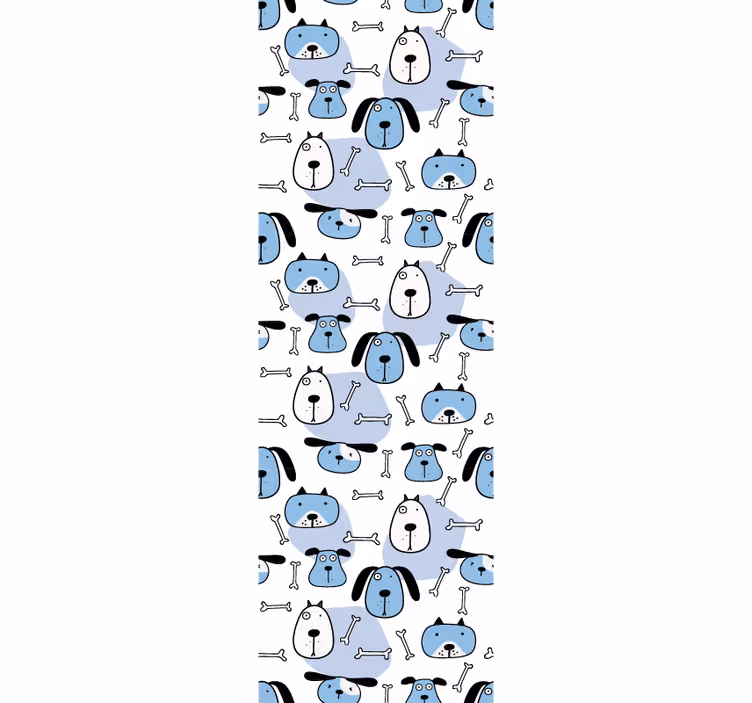 Playful Canine Pattern dogs wallpaper - TenStickers
