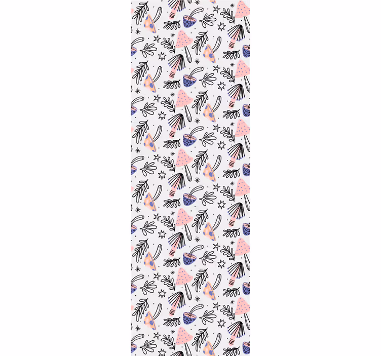 Leaf wallpaper with playful plant designs - TenStickers