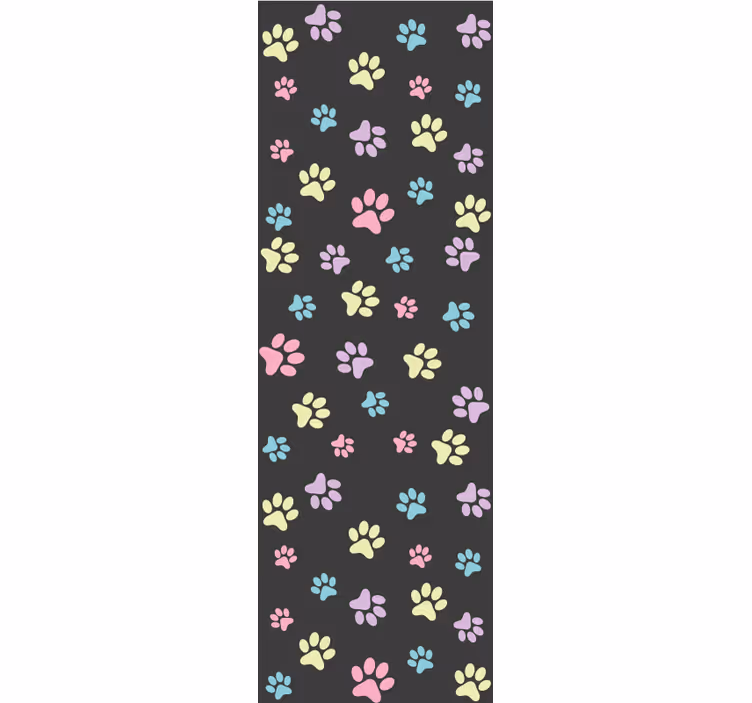 Paw Pattern Motif dogs wallpaper - TenStickers