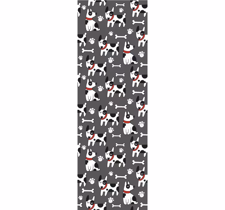 Playful Canine Illustration dogs wallpaper - TenStickers