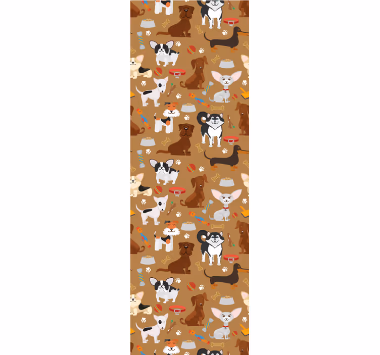 Playful Puppies dogs wallpaper - TenStickers