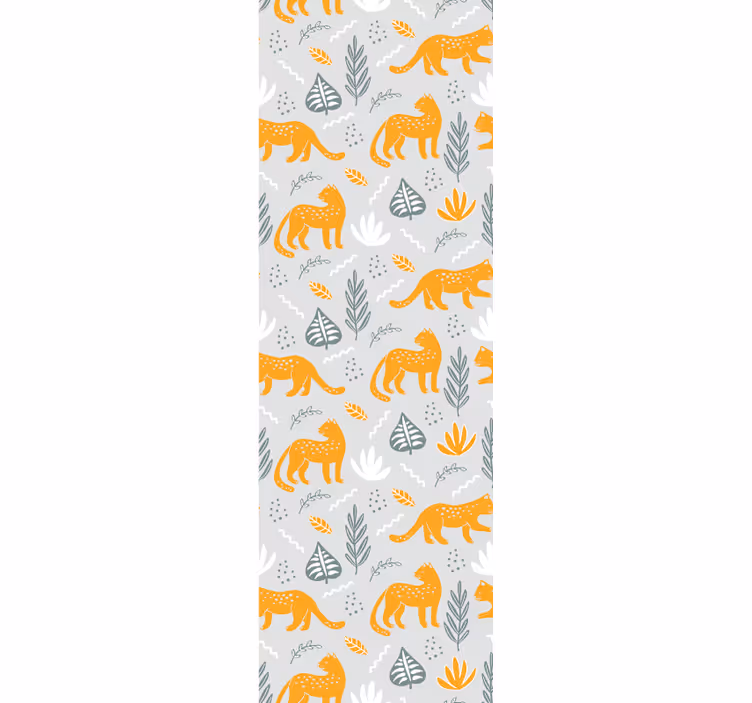Feline Motif Decor cat wallpaper - TenStickers
