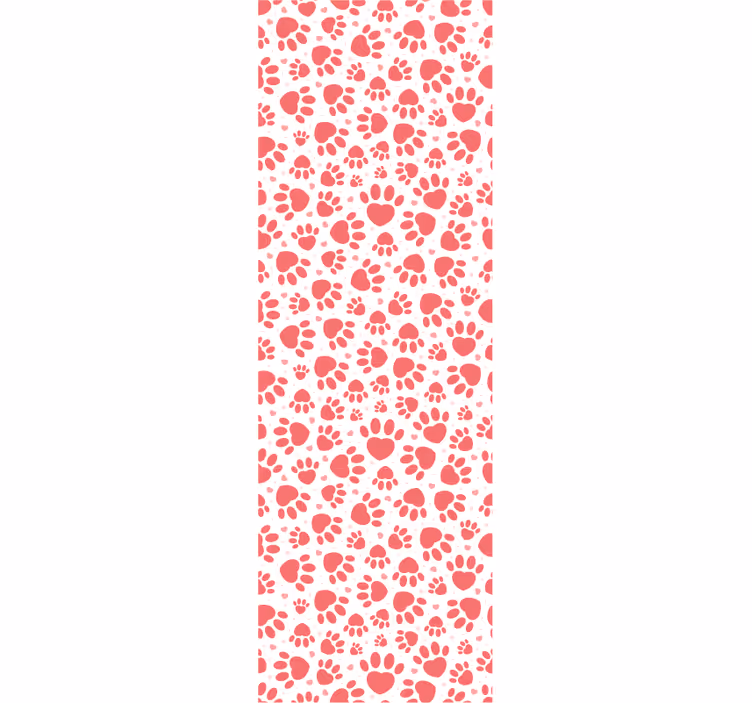 Paw Print Hearts dogs wallpaper - TenStickers
