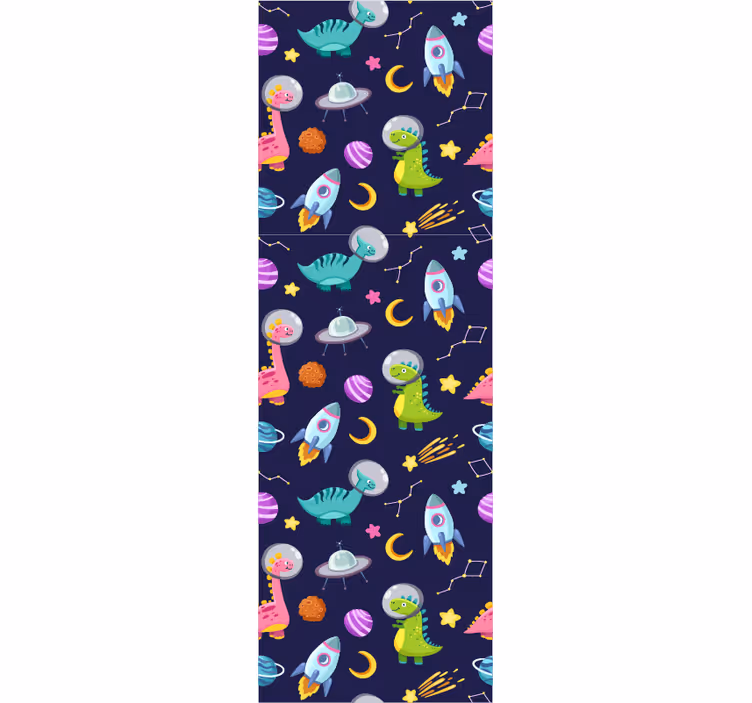 Space Adventure Motif kids wallpaper - TenStickers