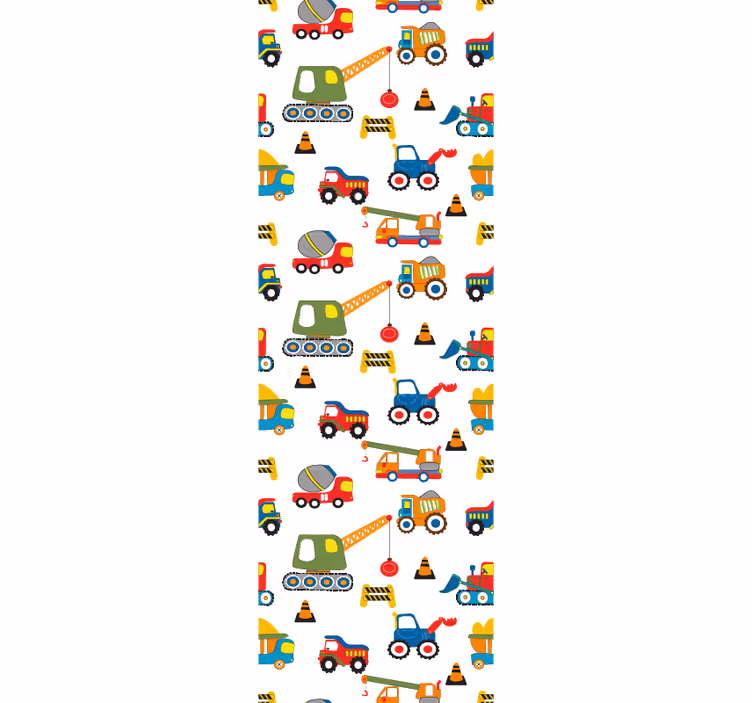 Construction Delight kids wallpaper - TenStickers