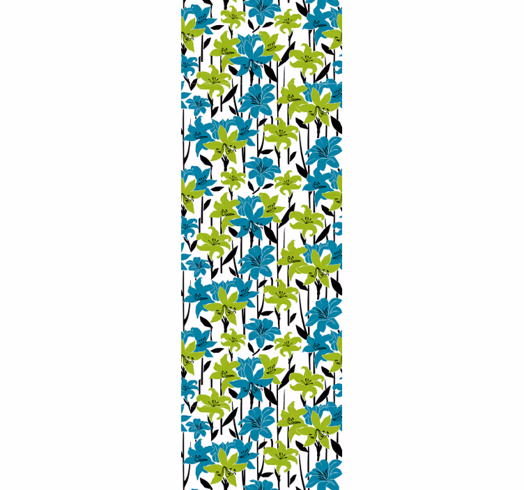 Flower stencil design wedding wallpaper - TenStickers
