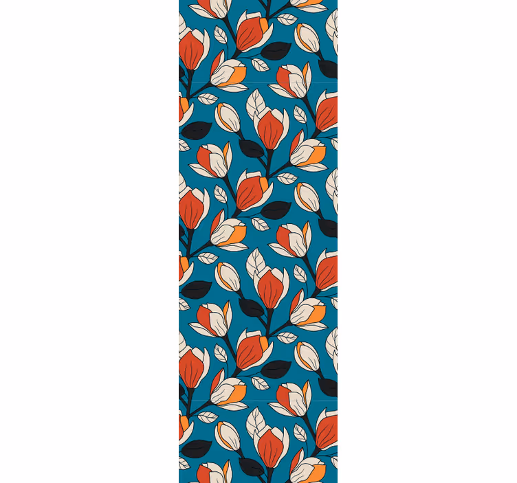 Floral Patterned Backdrop flower wallpaper - TenStickers