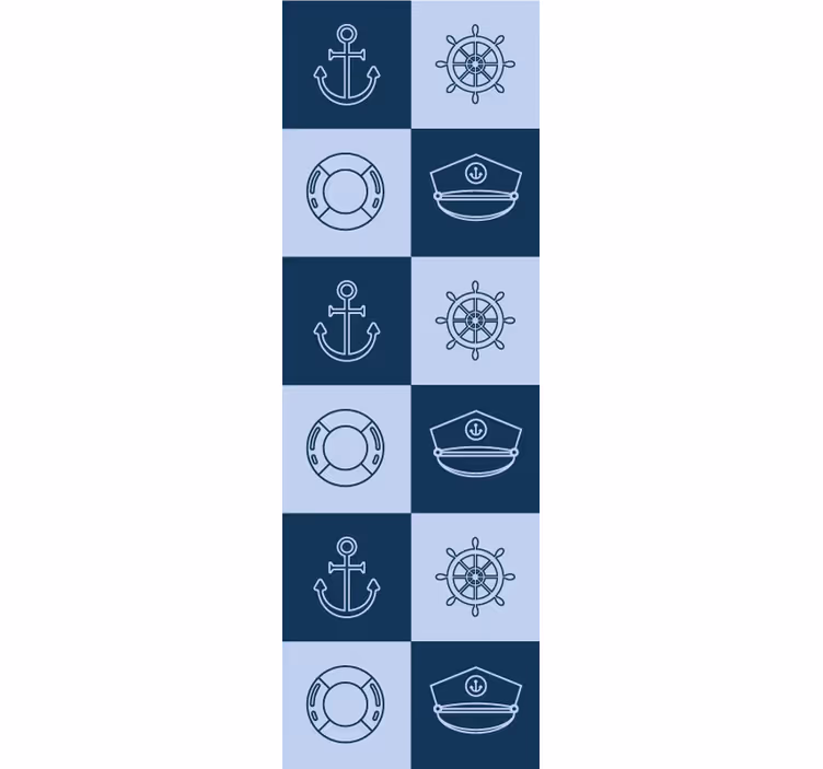 Nautical Tile Pattern tile wallpaper - TenStickers