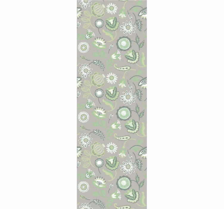 Floral Greenery Motif floral ornament wallpaper - TenStickers