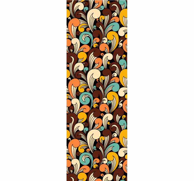Retro Swirling Motif ornamental wallpaper - TenStickers
