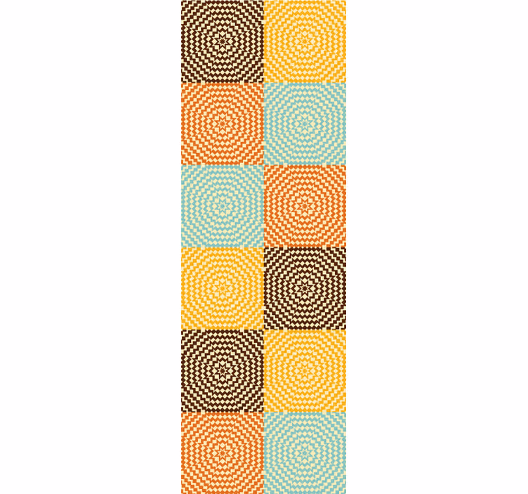 Geometric Spiral Squares geometric wallpaper - TenStickers