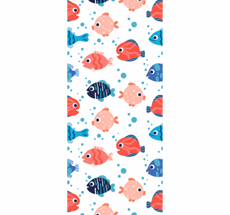 Aquatic Playfulness fish wallpaper - TenStickers